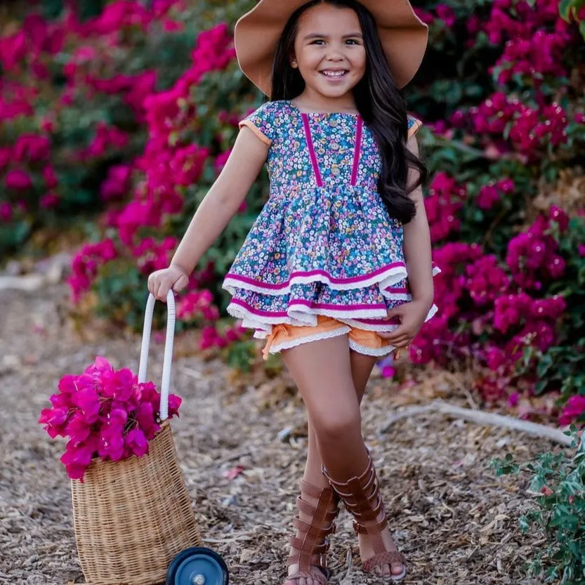 Fall Floral Sawyer Set size 8 only