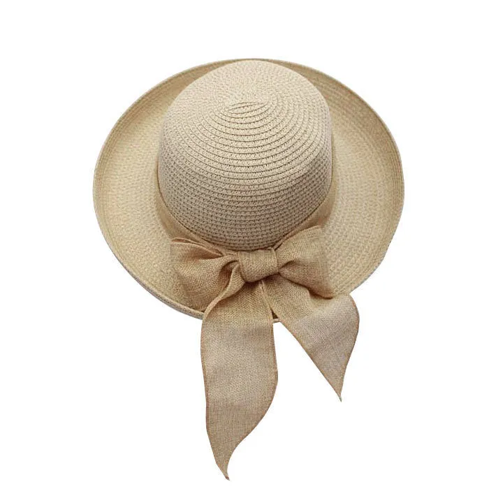 Fashion Summer Casual Women Ladies Wide Brim Beach Sun Hat Elegant Straw Floppy Bohemia Cap For Women Dating Z1