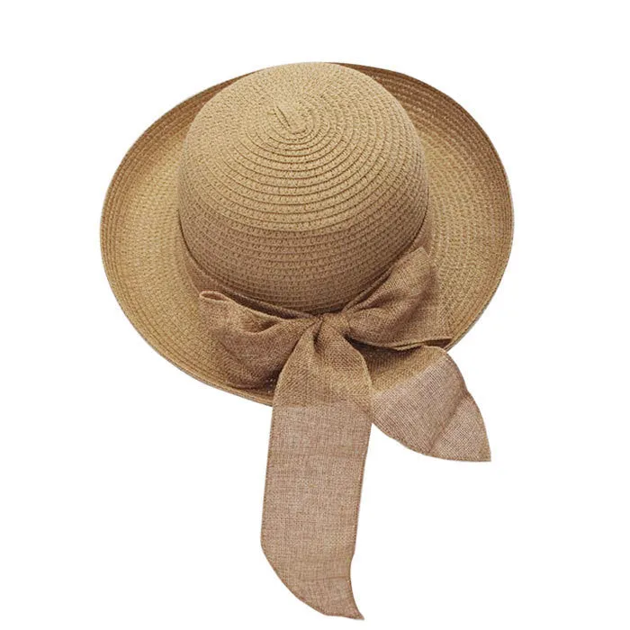 Fashion Summer Casual Women Ladies Wide Brim Beach Sun Hat Elegant Straw Floppy Bohemia Cap For Women Dating Z1
