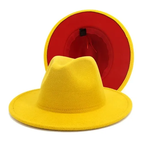 Fedora Hat  Jazz Hats Cowboy Hat For Women And Men Double sided Color