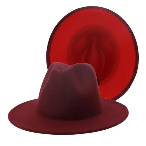 Fedora Hat  Jazz Hats Cowboy Hat For Women And Men Double sided Color