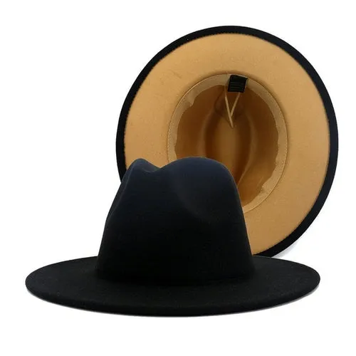 Fedora Hat  Jazz Hats Cowboy Hat For Women And Men Double sided Color