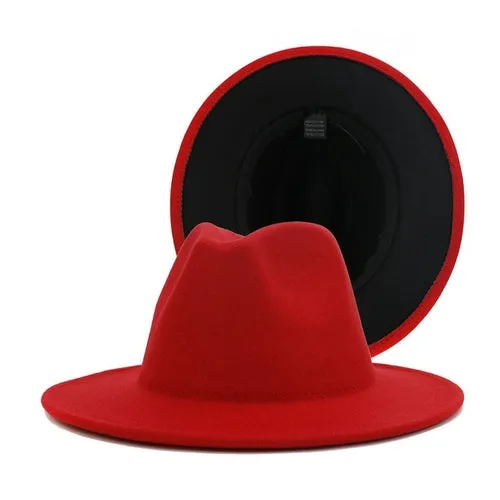 Fedora Hat  Jazz Hats Cowboy Hat For Women And Men Double sided Color