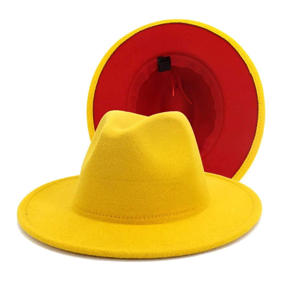 Fedora Hat  Jazz Hats Cowboy Hat For Women And Men Double sided Color