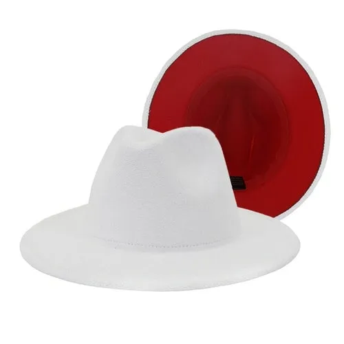 Fedora Hat  Jazz Hats Cowboy Hat For Women And Men Double sided Color