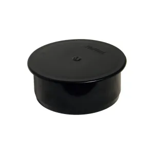 FloPlast 110mm Soil Socket Plug Black