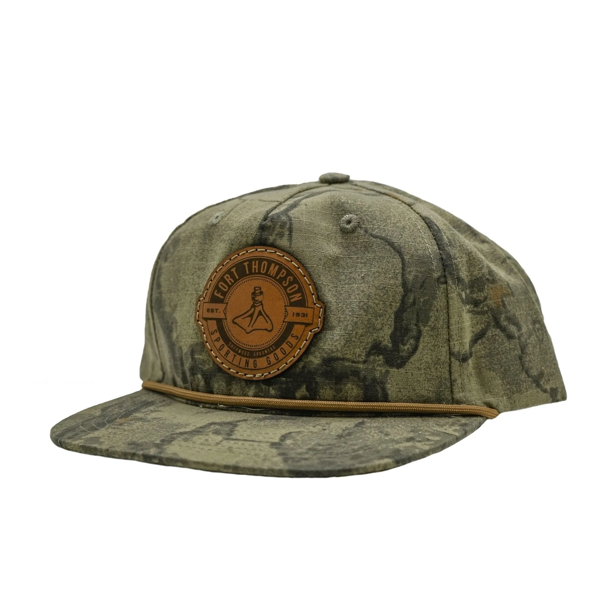 Fort Thompson Goat Rope Style Circle Leather Patch Hat