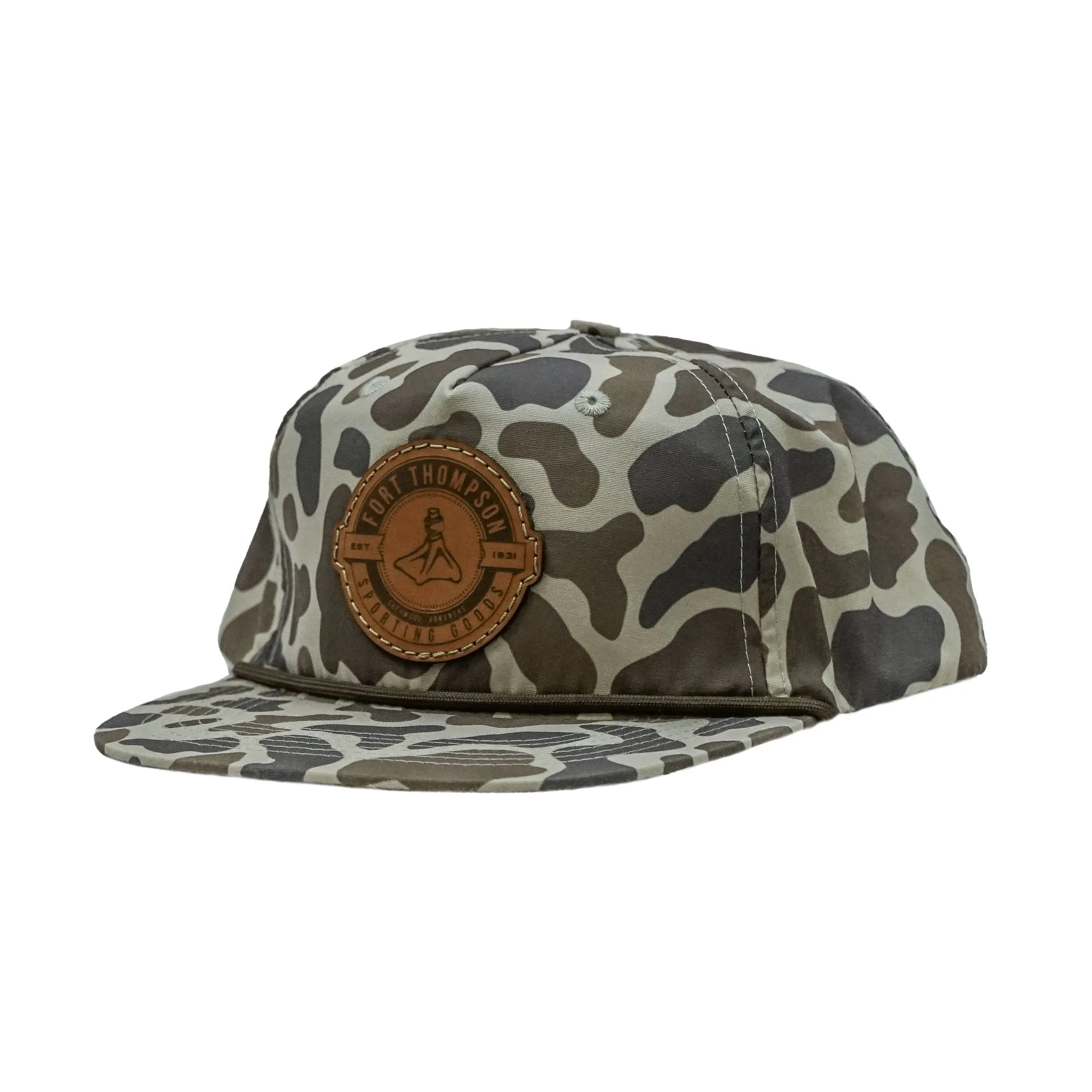 Fort Thompson Goat Rope Style Circle Leather Patch Hat
