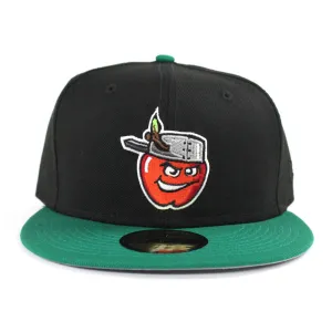Fort Wayne TinCaps New Era 59Fifty Fitted Hat (Black Green Gray Under Brim)