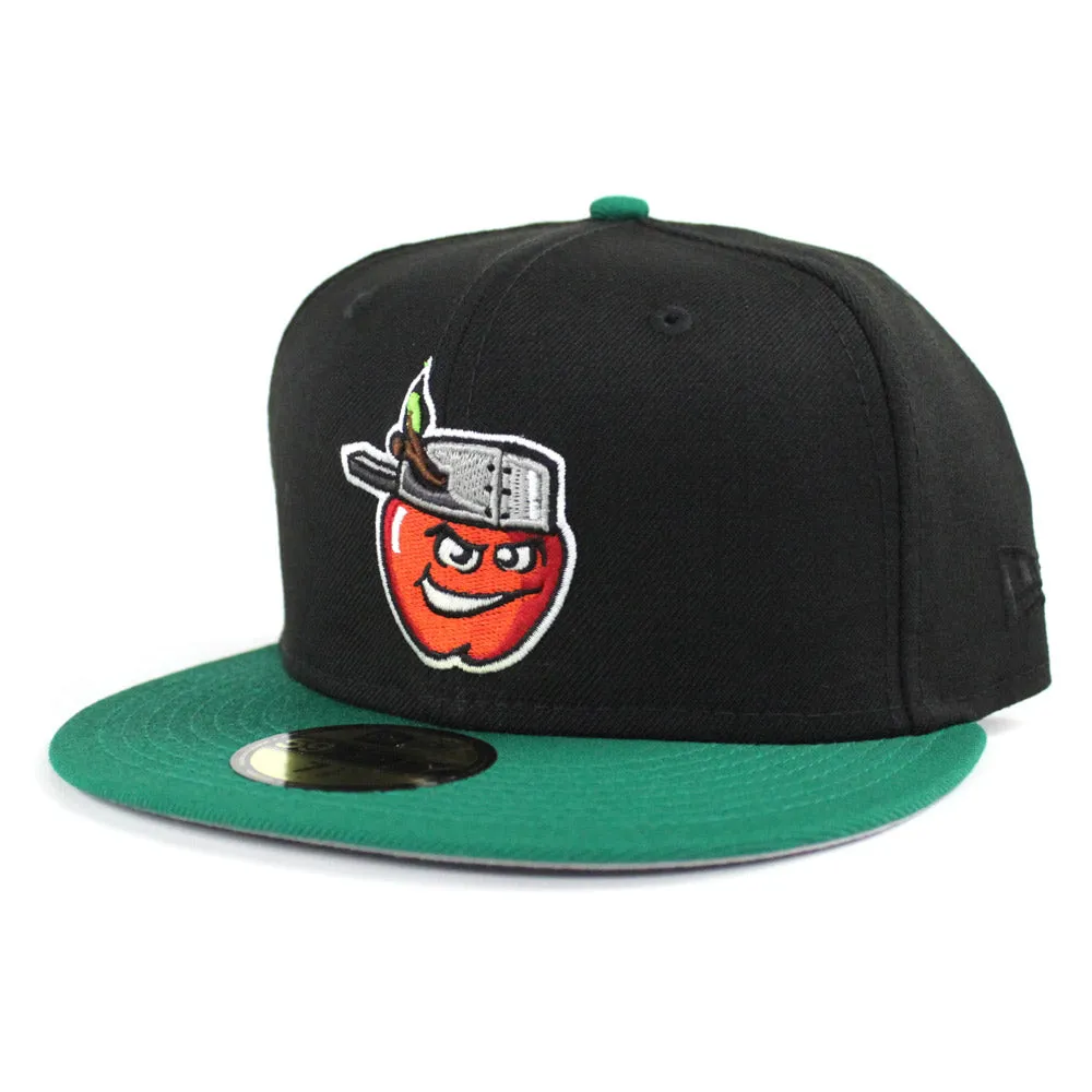 Fort Wayne TinCaps New Era 59Fifty Fitted Hat (Black Green Gray Under Brim)