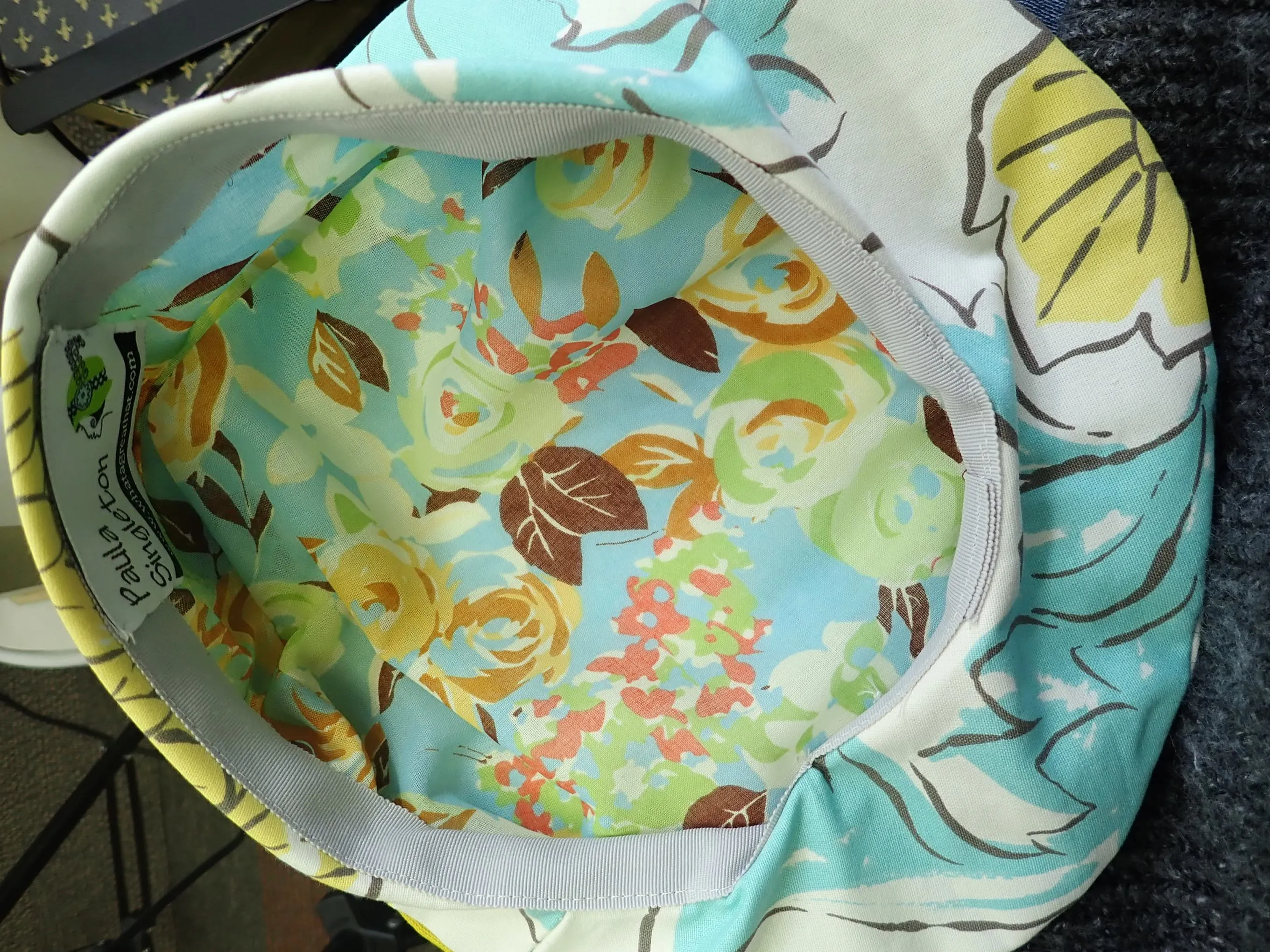 Funky fun beret Hat 1940s style. Colorful Floral asymmetrical beret hat. Sustainable fabric Statement hat. Soft fabric beret.