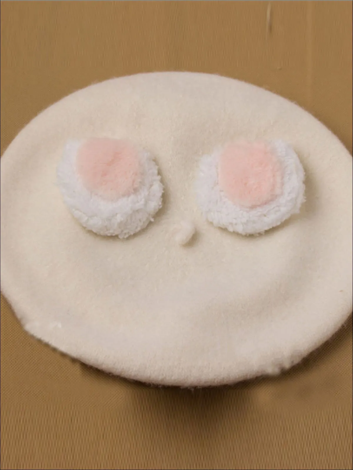 Girls Fall Plush Bear Ear Beret