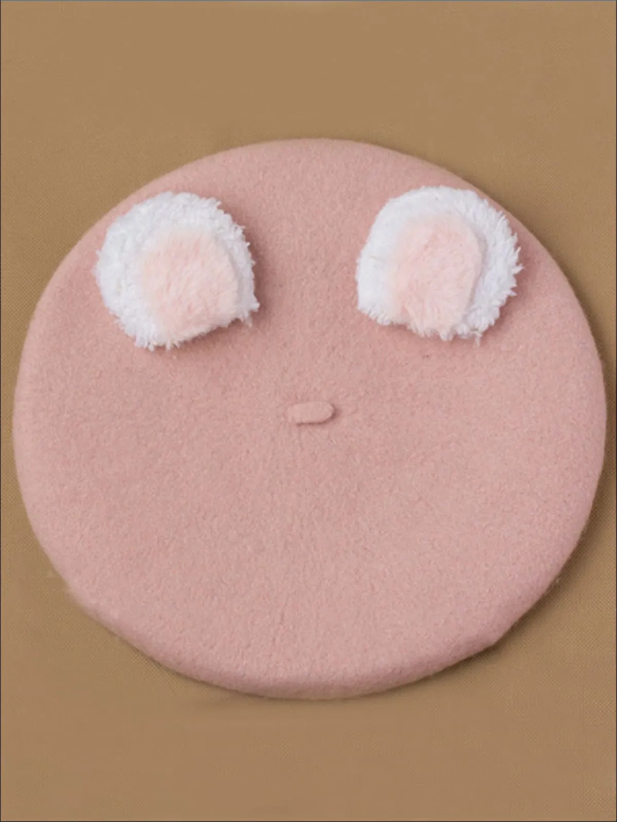 Girls Fall Plush Bear Ear Beret