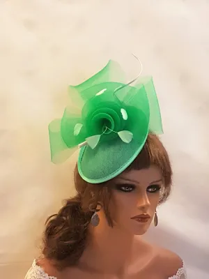 GREEN Fascinator Hat Ascot Race Wedding Party hat Mother of Bride/Groom Hatinator