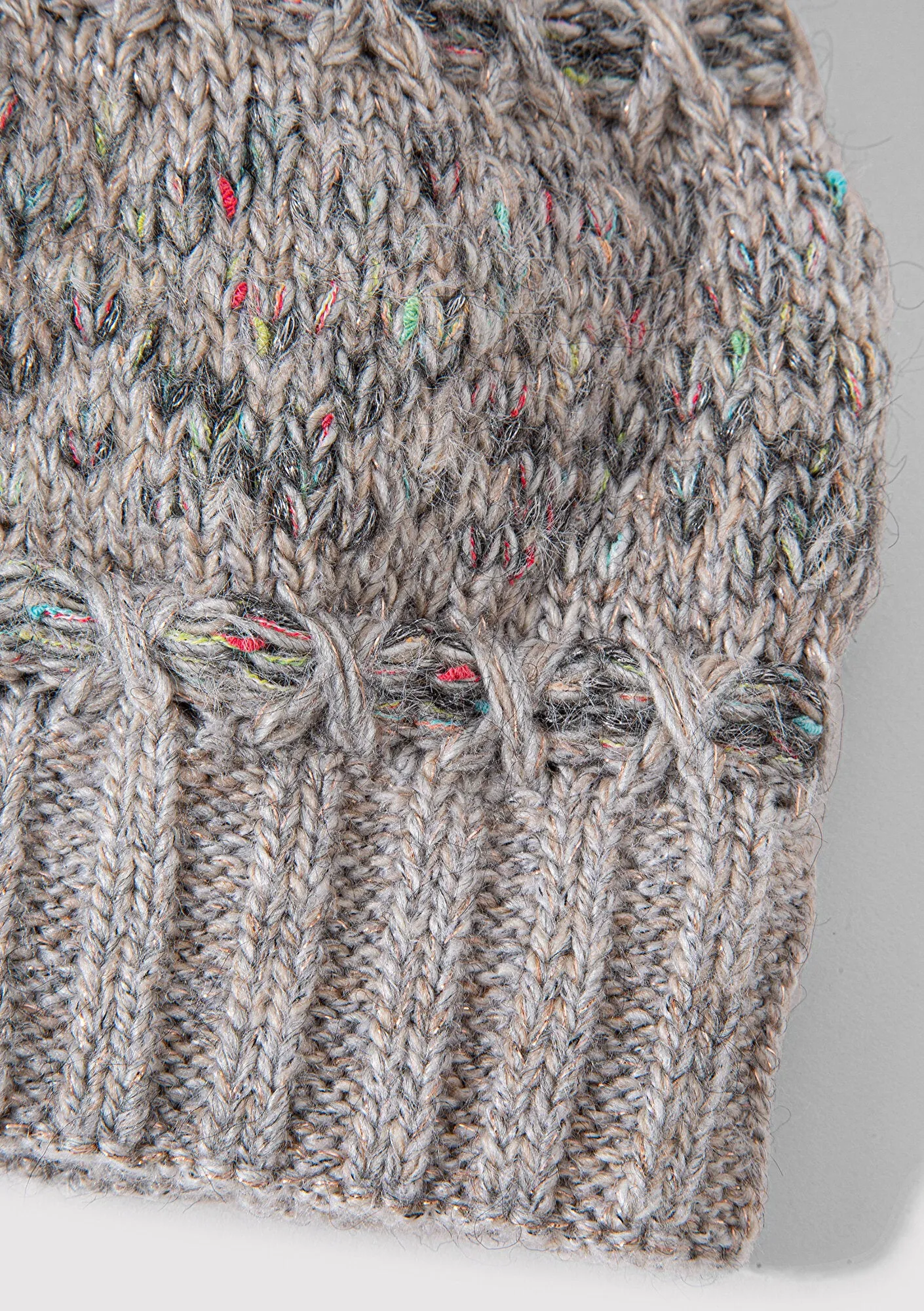 Grey Bobble Beanie