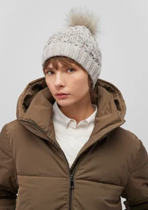 Grey Bobble Beanie