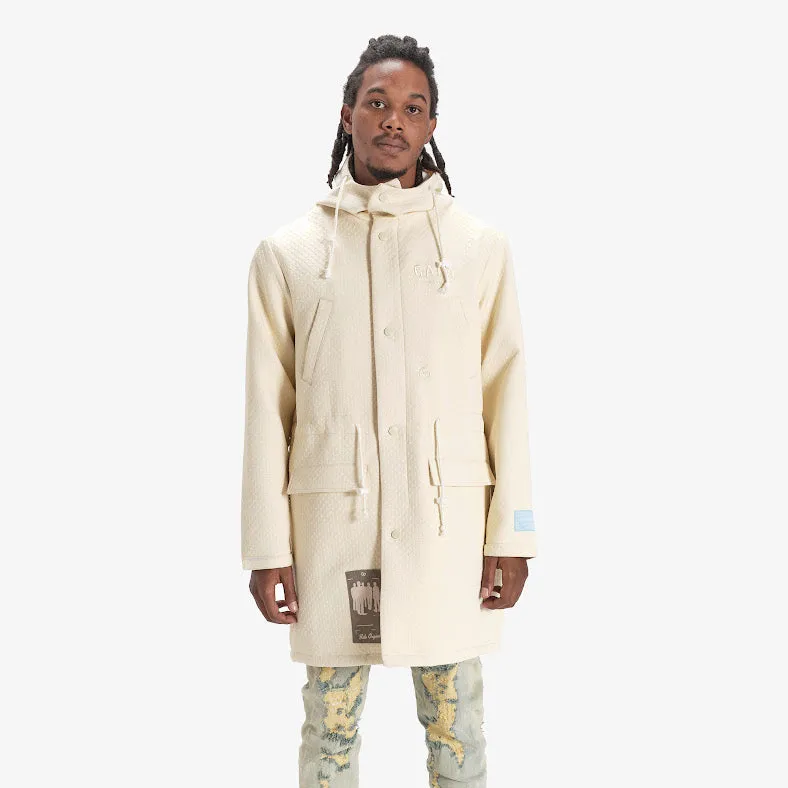HALO HOUNDSTOOTH TRENCH (CREAM)