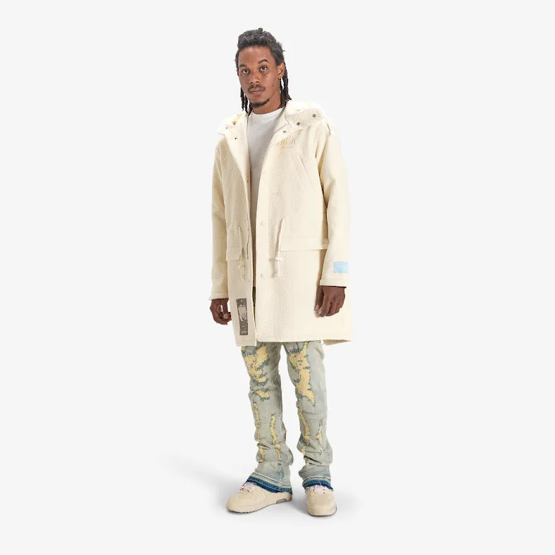 HALO HOUNDSTOOTH TRENCH (CREAM)