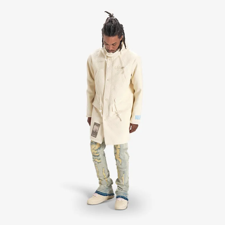 HALO HOUNDSTOOTH TRENCH (CREAM)