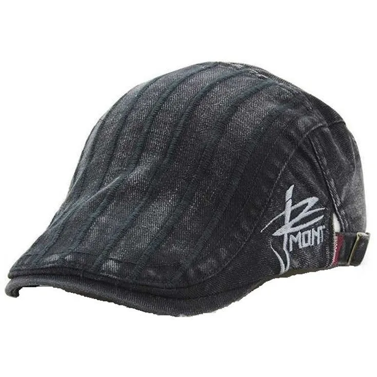Hamlin Feiffel Topi Baret Fashion Pria England Retro Material Cotton ORIGINAL - Black