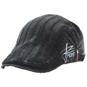 Hamlin Feiffel Topi Baret Fashion Pria England Retro Material Cotton ORIGINAL - Black