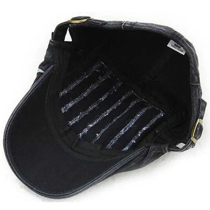Hamlin Feiffel Topi Baret Fashion Pria England Retro Material Cotton ORIGINAL - Black