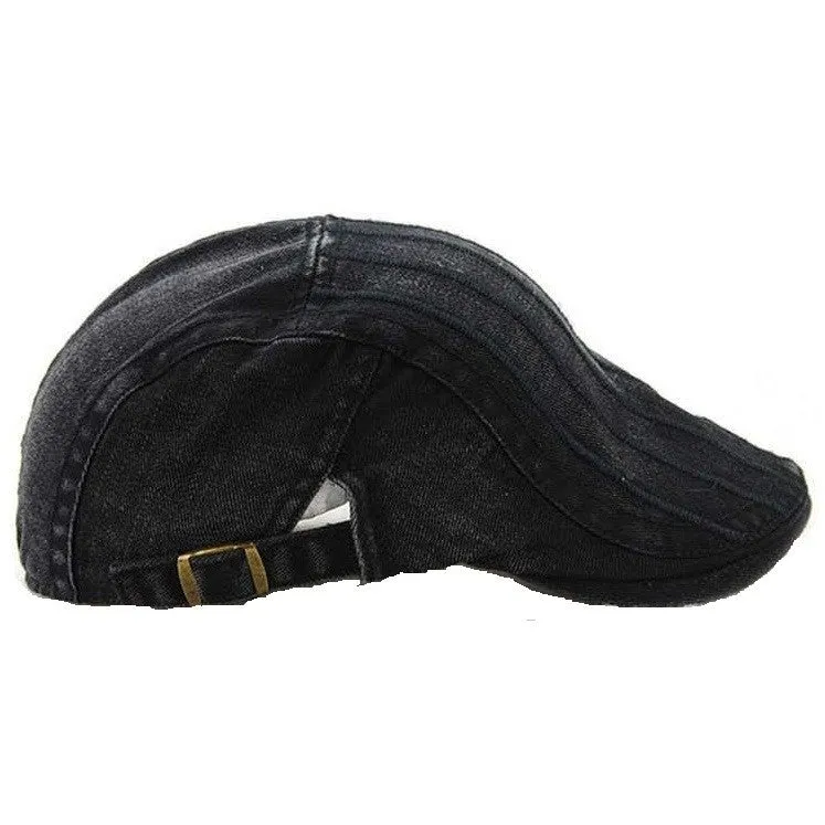 Hamlin Feiffel Topi Baret Fashion Pria England Retro Material Cotton ORIGINAL - Black