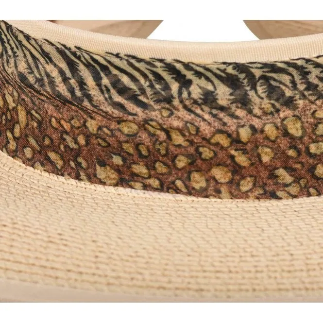 Hazy Blue Womens Straw Hat Sun Visor Travel Hat