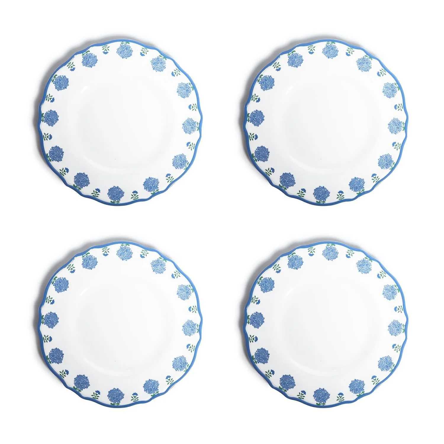 Hydrangea Dinner Melamine Plate (Set of 4)