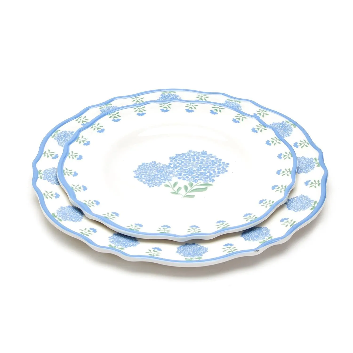 Hydrangea Dinner Melamine Plate (Set of 4)