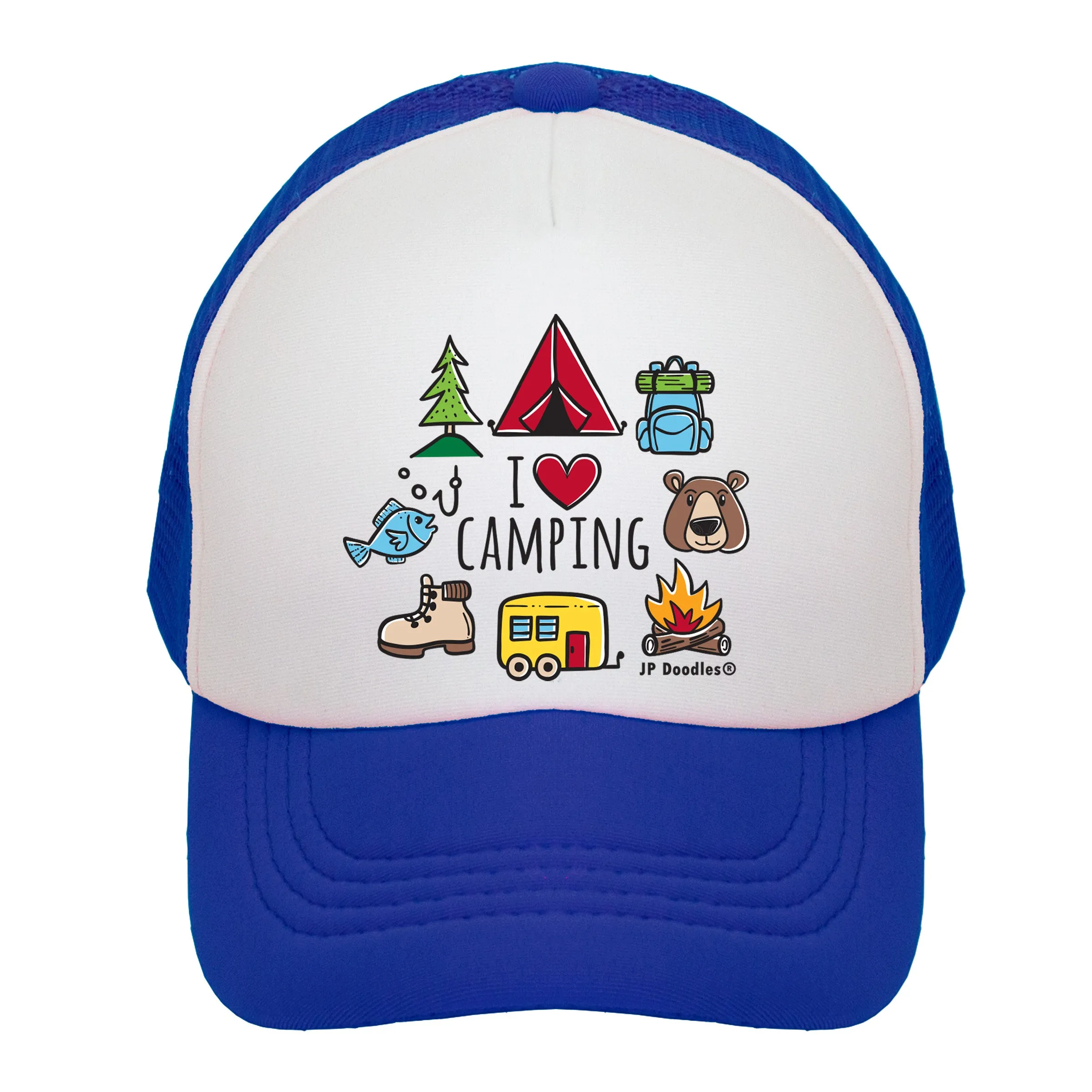 I Love Camping Kids Trucker Hat