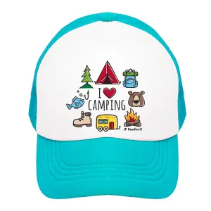 I Love Camping Kids Trucker Hat