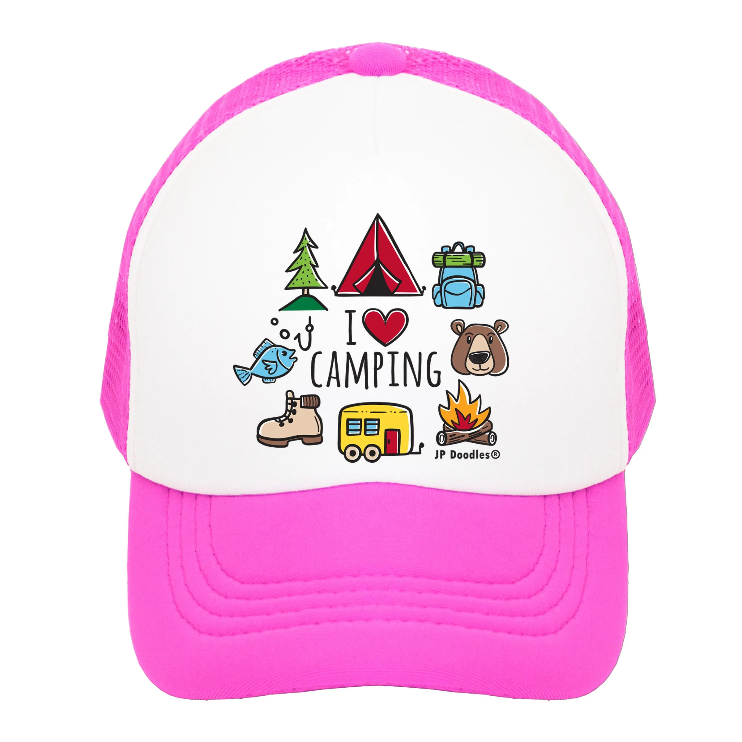 I Love Camping Kids Trucker Hat