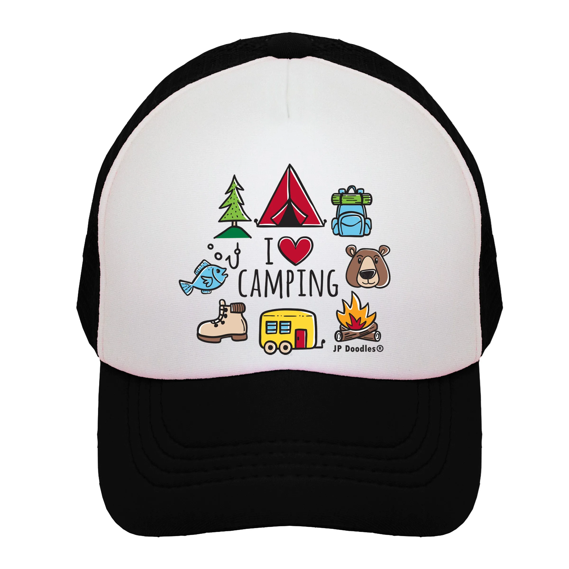 I Love Camping Kids Trucker Hat