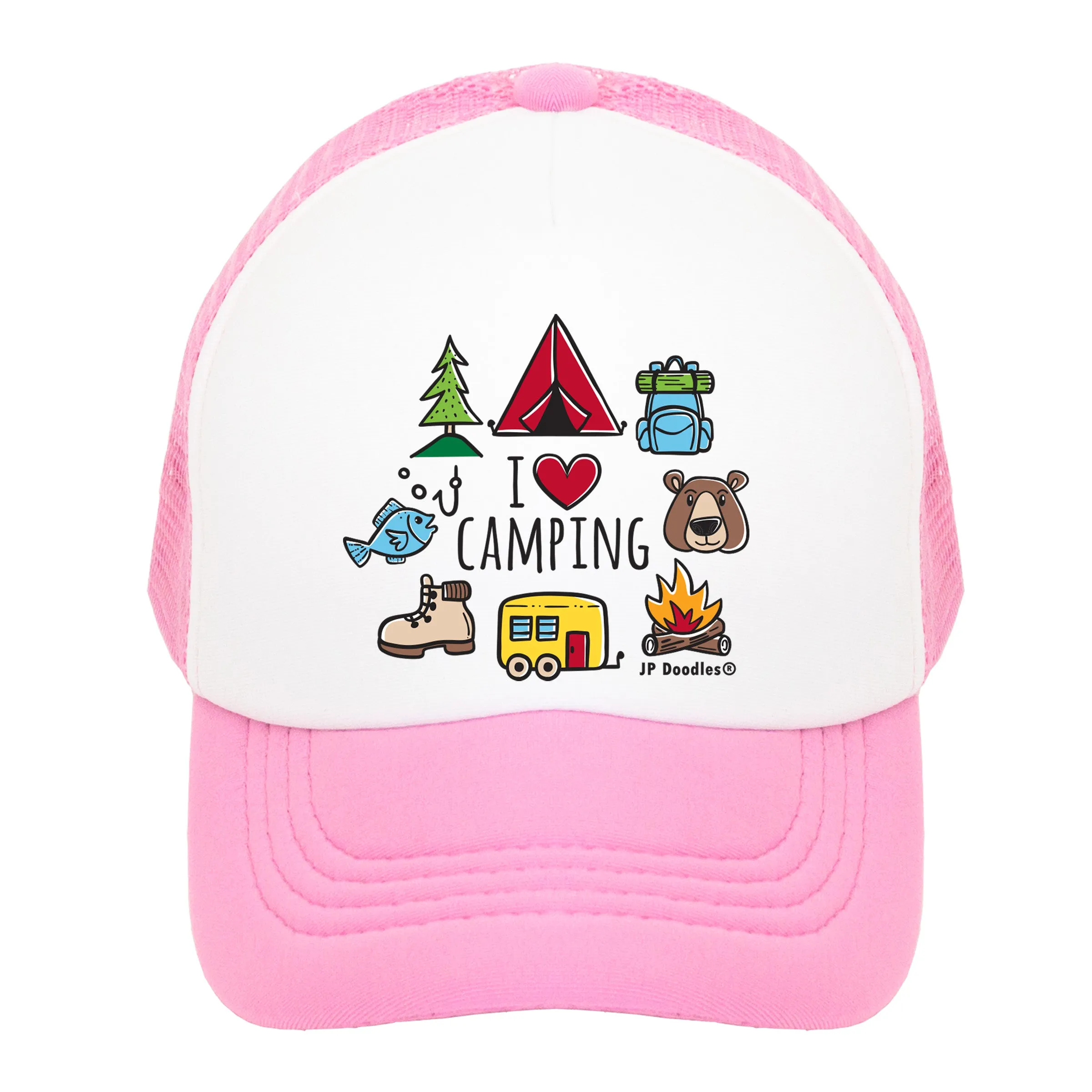 I Love Camping Kids Trucker Hat