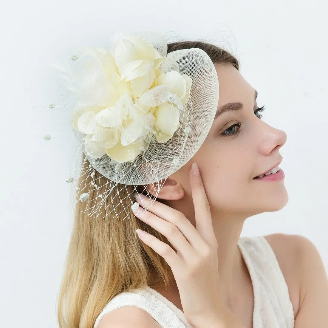 Ivory Fascinators Occasion Wedding Hats Tea Party Hat