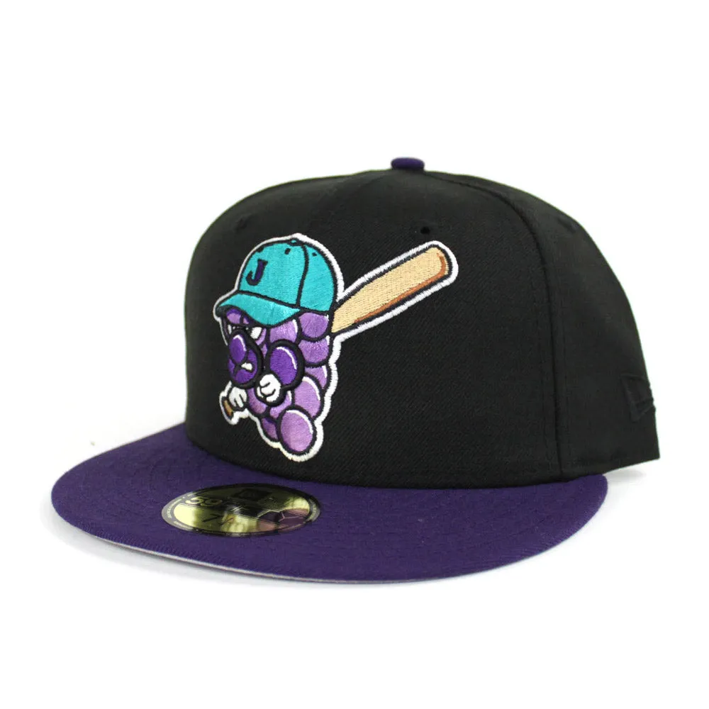 Jamestown Jammers New Era 59Fifty Fitted Hat (Air Jordan 5 Grape Teal Purple Black Gray Under Brim)
