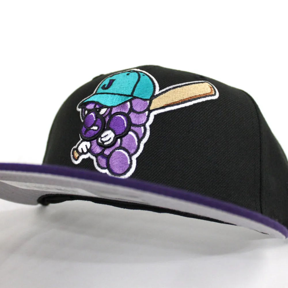 Jamestown Jammers New Era 59Fifty Fitted Hat (Air Jordan 5 Grape Teal Purple Black Gray Under Brim)