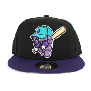 Jamestown Jammers New Era 59Fifty Fitted Hat (Air Jordan 5 Grape Teal Purple Black Gray Under Brim)