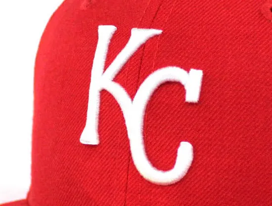 Kansas City Royals New Era 59Fifty Fitted Hats (Chiefs Color Red Gray Under Brim)
