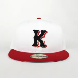 Kingsport Mets New Era 59Fifty Fitted Hat (Air Jordan 1 Retro White Red Black Gray Under Brim)