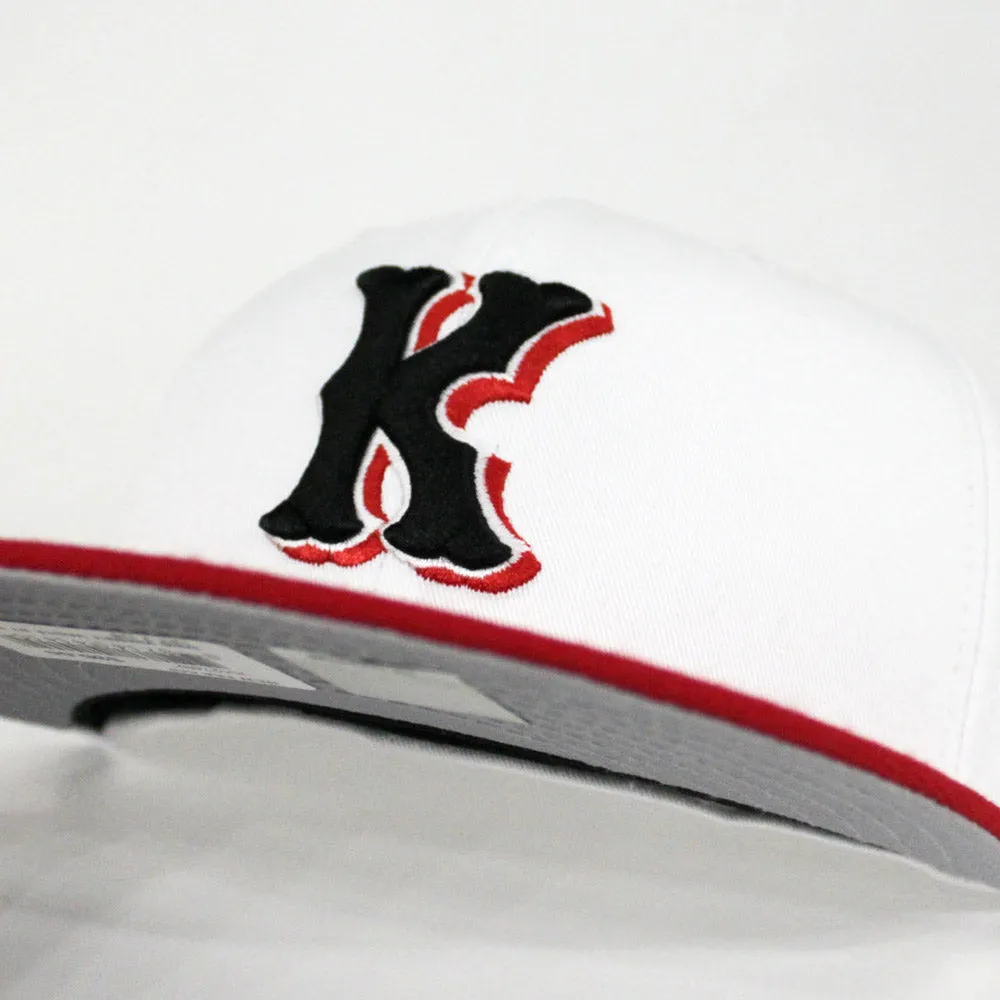 Kingsport Mets New Era 59Fifty Fitted Hat (Air Jordan 1 Retro White Red Black Gray Under Brim)