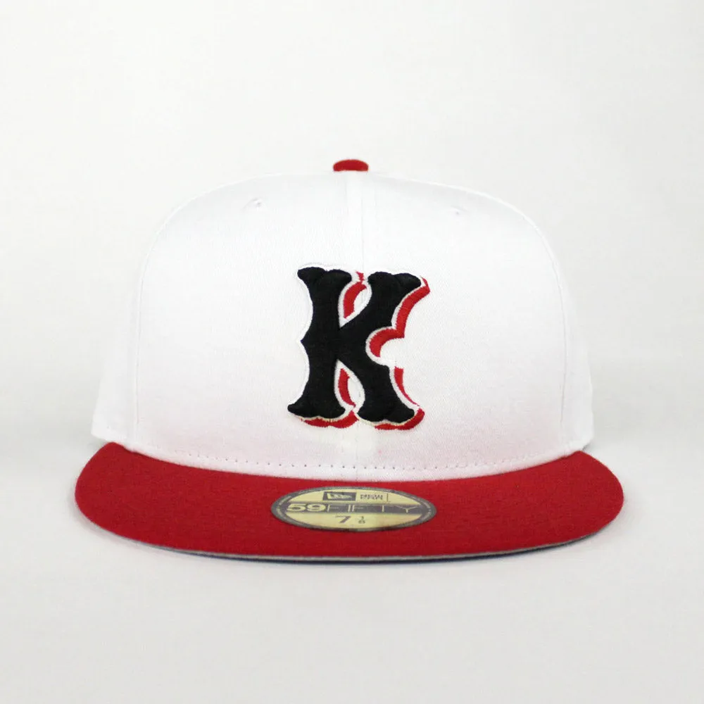 Kingsport Mets New Era 59Fifty Fitted Hat (Air Jordan 1 Retro White Red Black Gray Under Brim)