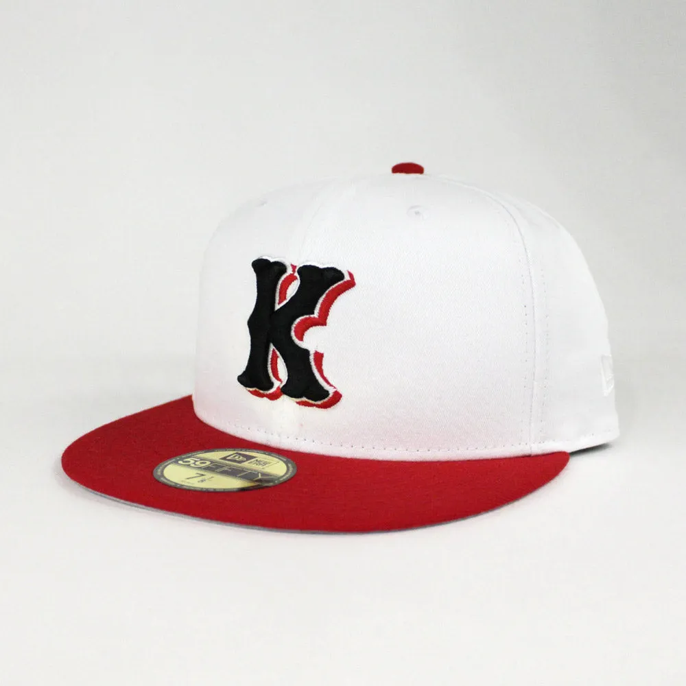 Kingsport Mets New Era 59Fifty Fitted Hat (Air Jordan 1 Retro White Red Black Gray Under Brim)