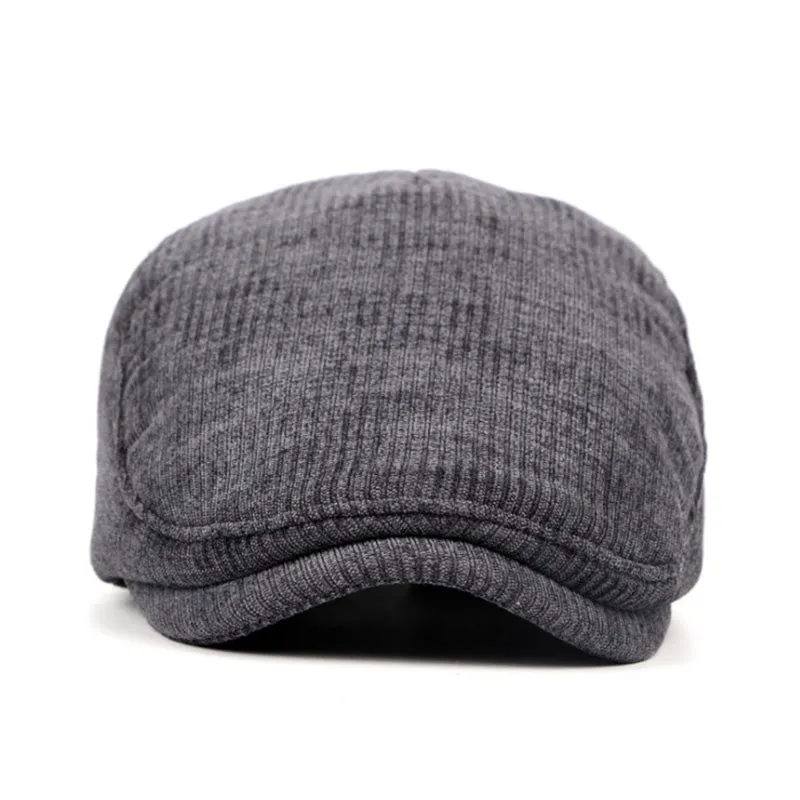 Knitted Warm Beret Hat for Men - Blue,Dark Purple,Khaki,Black