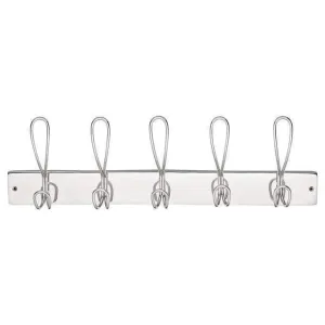 Lene Bjerre Cavendish Silver 5 Loop Hook Coat Rack