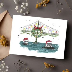 Macdonald Bridge Christmas Hat Tug Boats