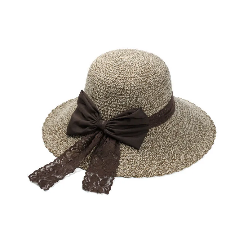 Magik Straw Hat Vintage Ladies Derby Summer Beach Large Brim Sun Caps UPF 50 