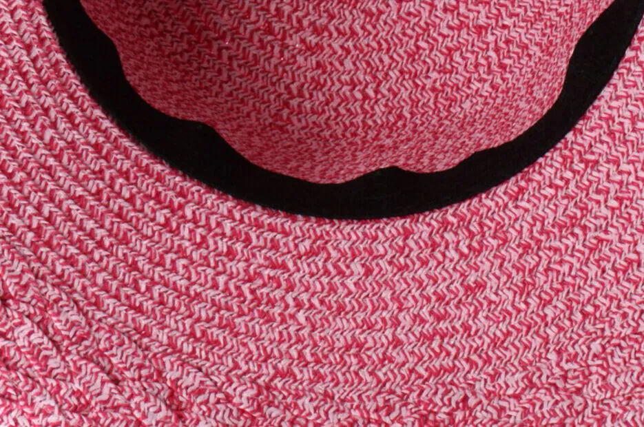 Magik Straw Hat Vintage Ladies Derby Summer Beach Large Brim Sun Caps UPF 50 