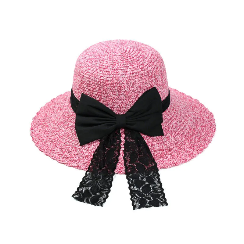 Magik Straw Hat Vintage Ladies Derby Summer Beach Large Brim Sun Caps UPF 50 